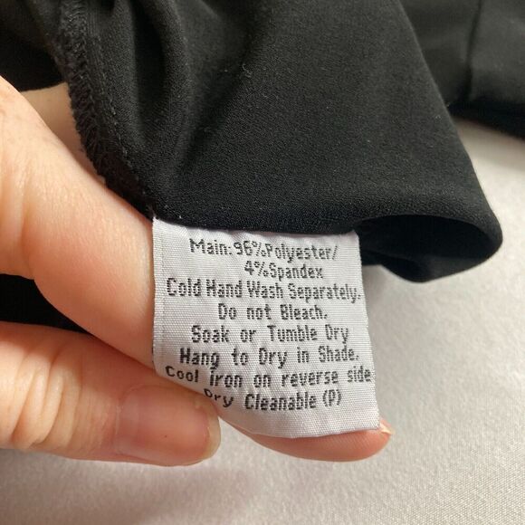 Leona Edmiston Frocks Women's Black Midi Dress Size M Office Goth Witchy Career - Picture 9 of 11